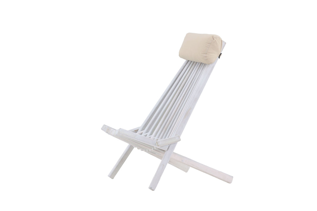 Venture Home Maja Lounge Chair - Acacia W/neckpillow - White wash