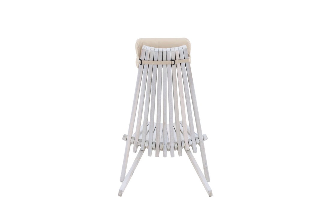 Venture Home Maja Lounge Chair - Acacia W/neckpillow - White wash