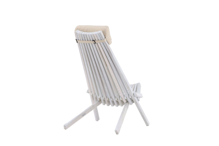 Venture Home Maja Lounge Chair - Acacia W/neckpillow - White wash