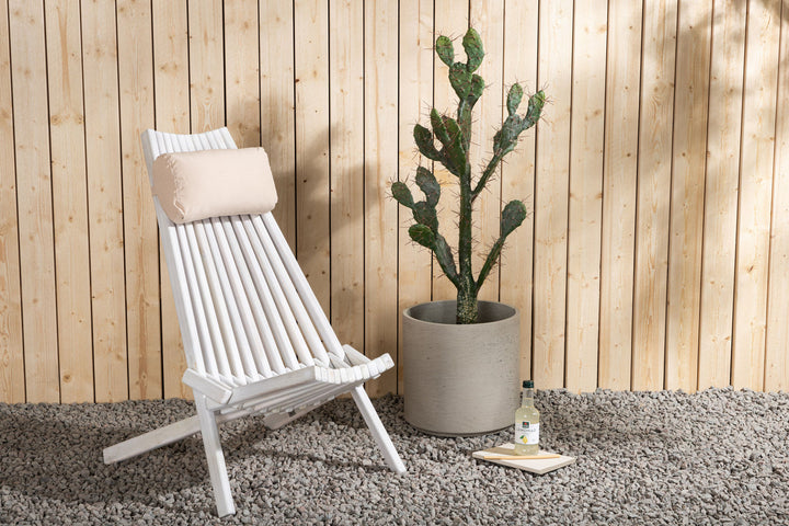 Venture Home Maja Lounge Chair - Acacia W/neckpillow - White wash