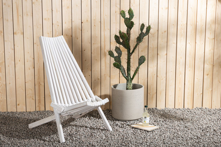 Venture Home Maja Lounge Chair - Acacia W/neckpillow - White wash