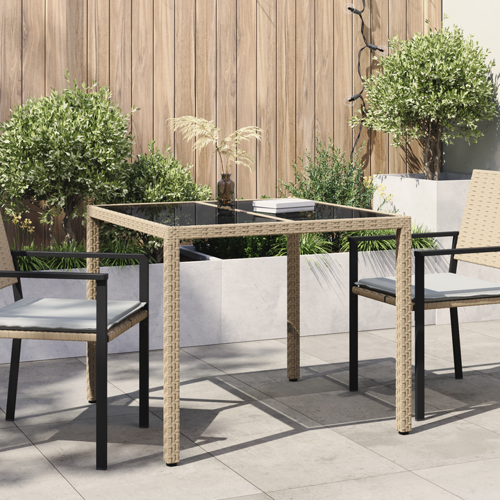 Havemøbel Bord Beige 90 x 90 x 75 cm polyrattan