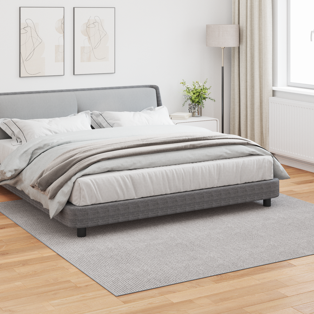 Områdetæpper Firkantet LUGO Creme og grå 240 x 240 cm Polyester