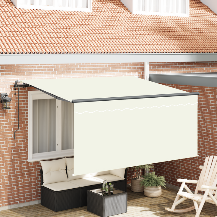 Utrækkelig Markise Creme 300 x 200 cm Stof