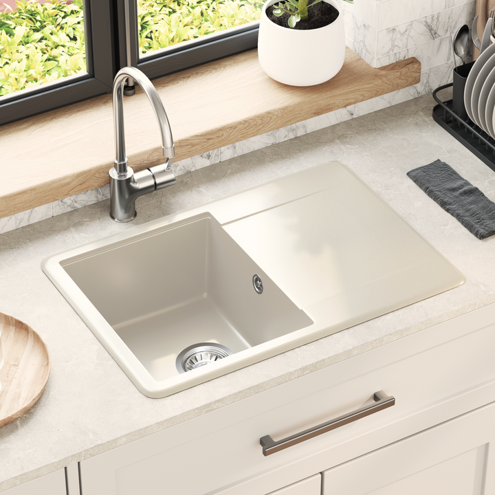 Vask Beige 670 x 460 mm 80% Kvarts og 20% Resin
