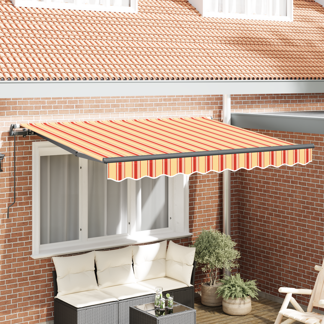 Utrækkelig Markise Gul og orange 250 x 200 cm Stof