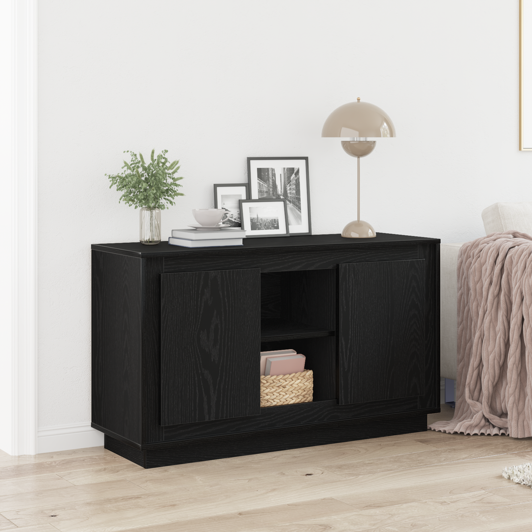 Sideboard Sort eg 102 x 35 x 60 cm Konstrueret træ