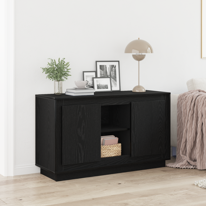 Sideboard Sort eg 102 x 35 x 60 cm Konstrueret træ