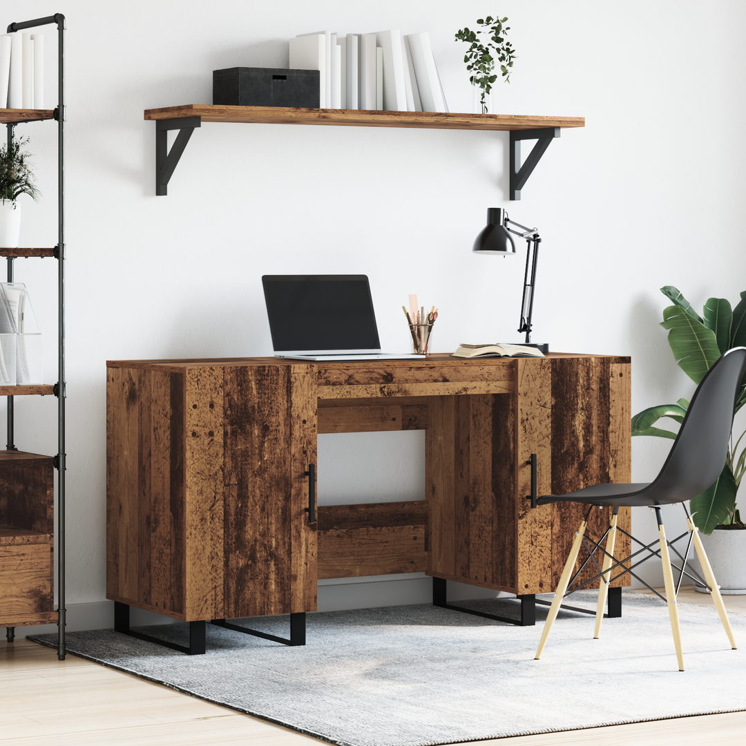 Bord med hylde Gammelt træ 140 x 50 x 75 cm Konstrueret træ