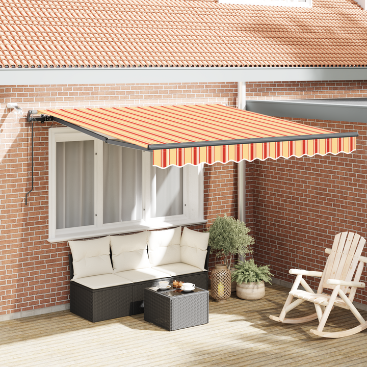 Udtrækkelig markise Gul og orange 300 x 250 cm Polyester