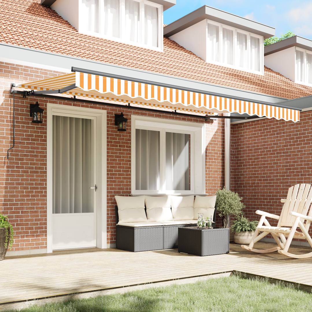Utrækkelig Markise Gul 350 x 200 cm Stof