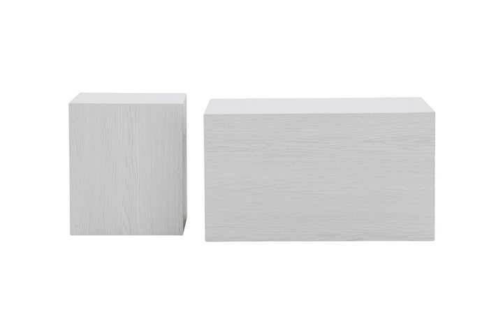 Venture Home York High Sofa table  - Whitewash / Whitewash MDF +York Low Sofa table  - Whitewash / Whitewash MDF _1
