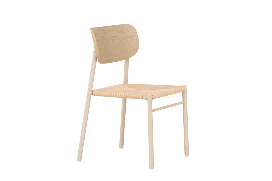Venture Home Polly Dining Chair - Whitewash / Beige  Nature rope