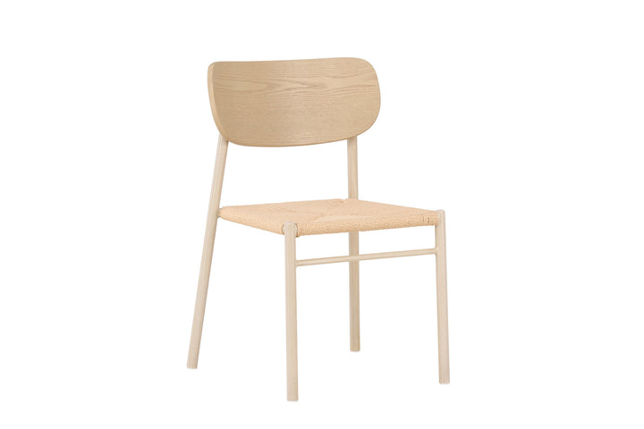 Venture Home Polly Dining Chair - Whitewash / Beige  Nature rope
