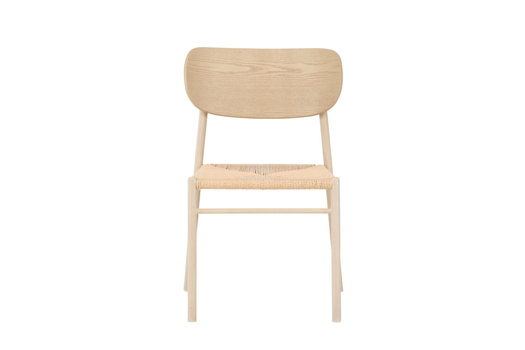 Venture Home Polly Dining Chair - Whitewash / Beige  Nature rope