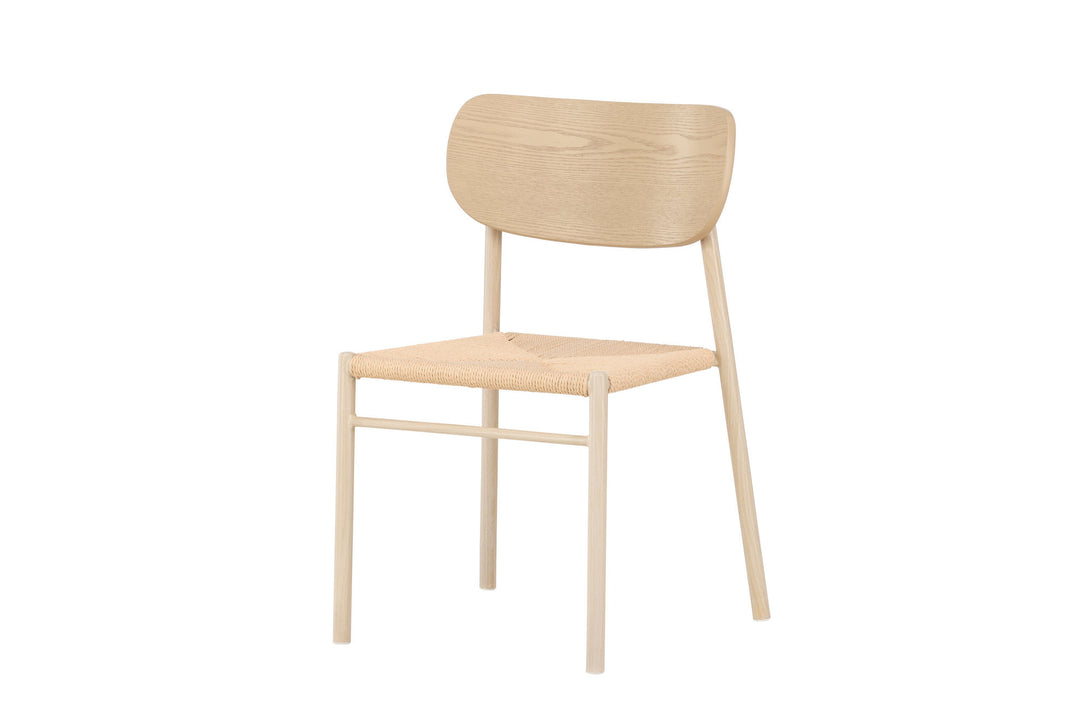 Venture Home Polly Dining Chair - Whitewash / Beige  Nature rope
