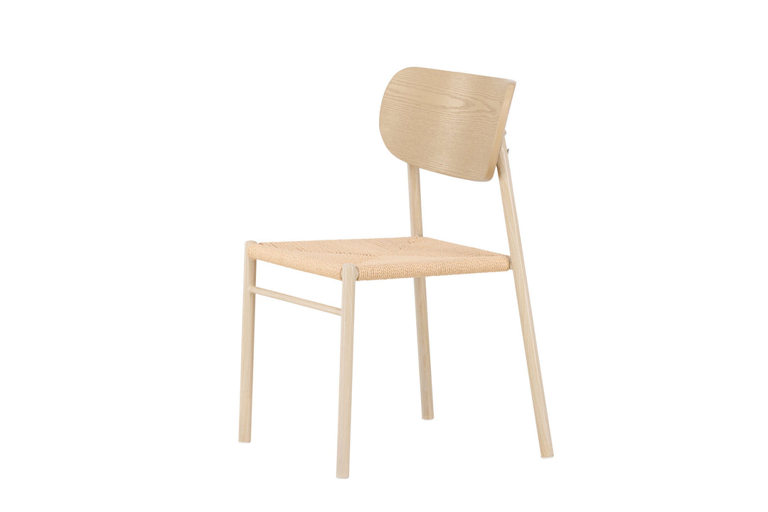Venture Home Polly Dining Chair - Whitewash / Beige  Nature rope