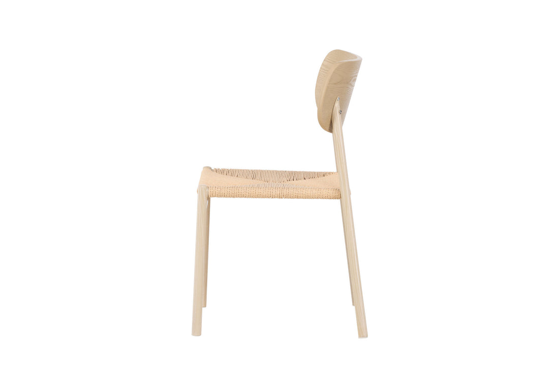 Venture Home Polly Dining Chair - Whitewash / Beige  Nature rope