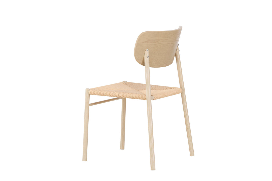 Venture Home Polly Dining Chair - Whitewash / Beige  Nature rope