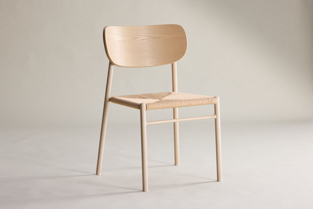 Venture Home Polly Dining Chair - Whitewash / Beige  Nature rope
