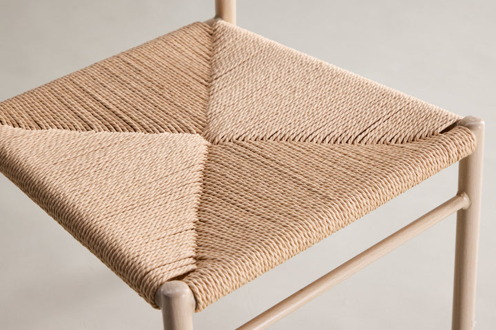 Venture Home Polly Dining Chair - Whitewash / Beige  Nature rope