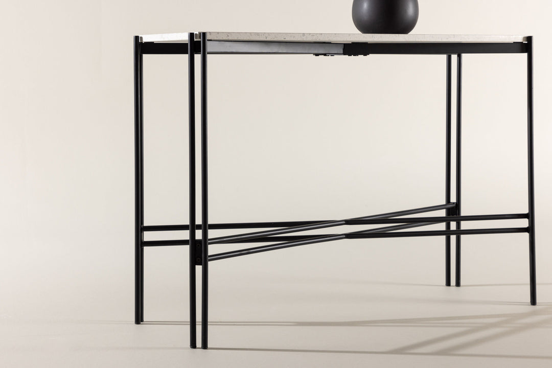 Venture Home Razzia Side Table 110*30*75 White Terazzo / Black