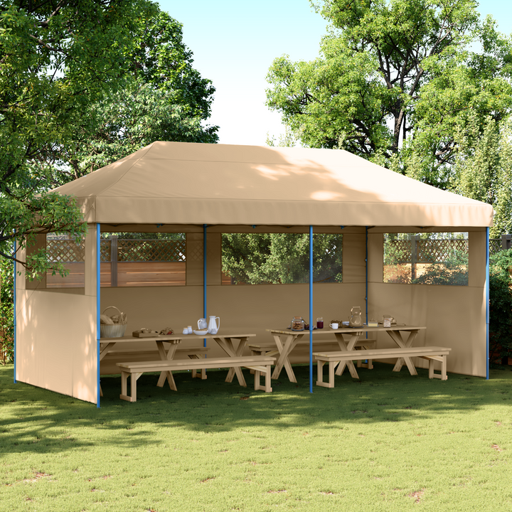Party Tent Beige 292 x 580 x 315 cm Oxford stof