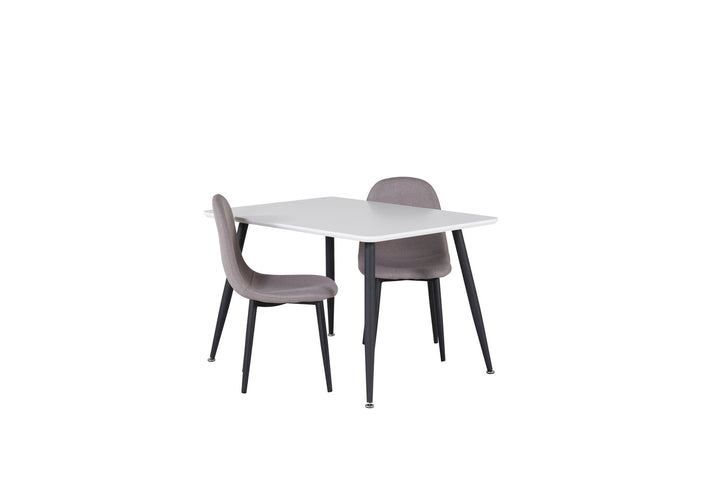 Venture Home Polar Dining Table 80*60 XXS - White / Black +Polar dining Chair XXS -  Grey _2
