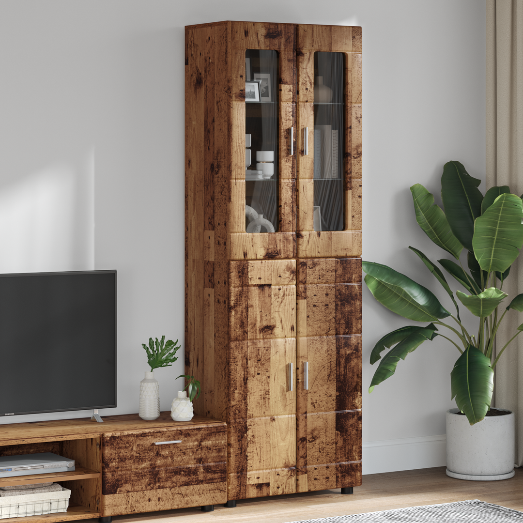 Highboard FLORIN Gammelt træ 60 x 35 x 182 cm Konstrueret træ