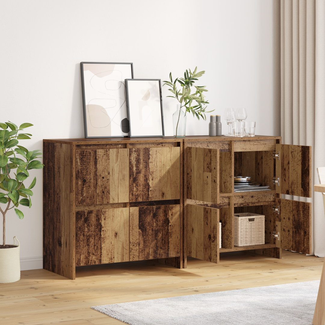 Sideboards 2 pcs Gammelt træ 70 x 41 x 75 cm Konstrueret træ