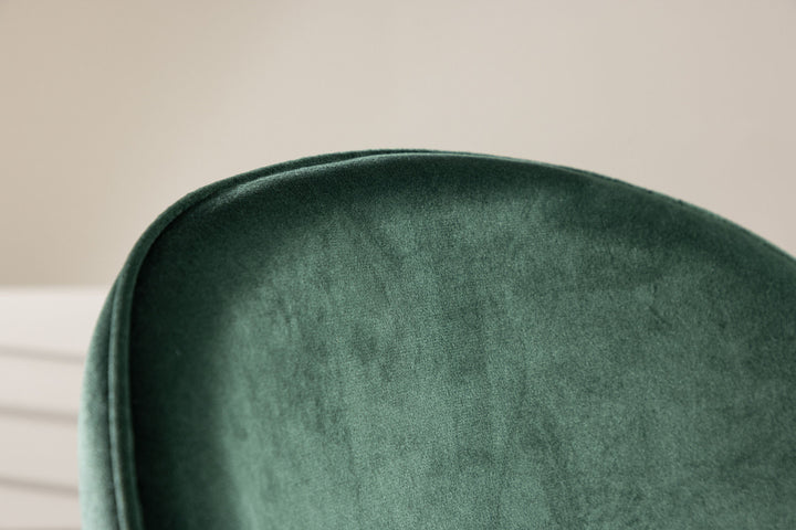 Venture Home Velvet Matstol 2-pack - Svart / Mossgrön Sammet