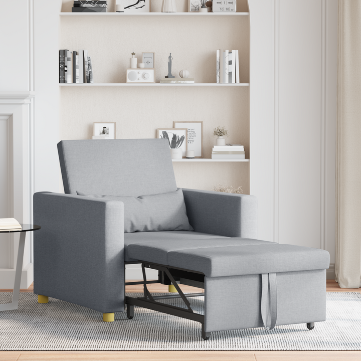 Utrækkelig sovesofa enkelt Lysegrå 90 x 165 x 87 cm Stof