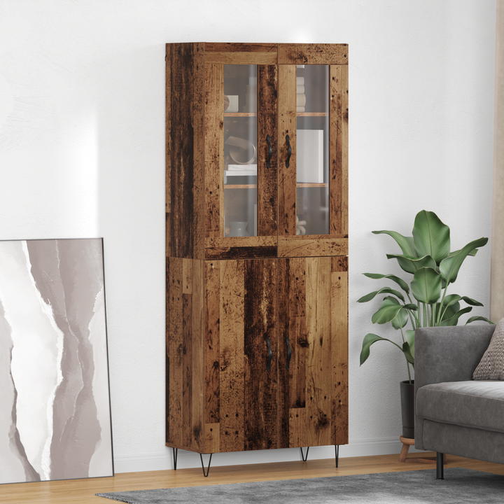 Highboard Gammelt træ 69,5 x 34 x 180 cm Konstrueret træ