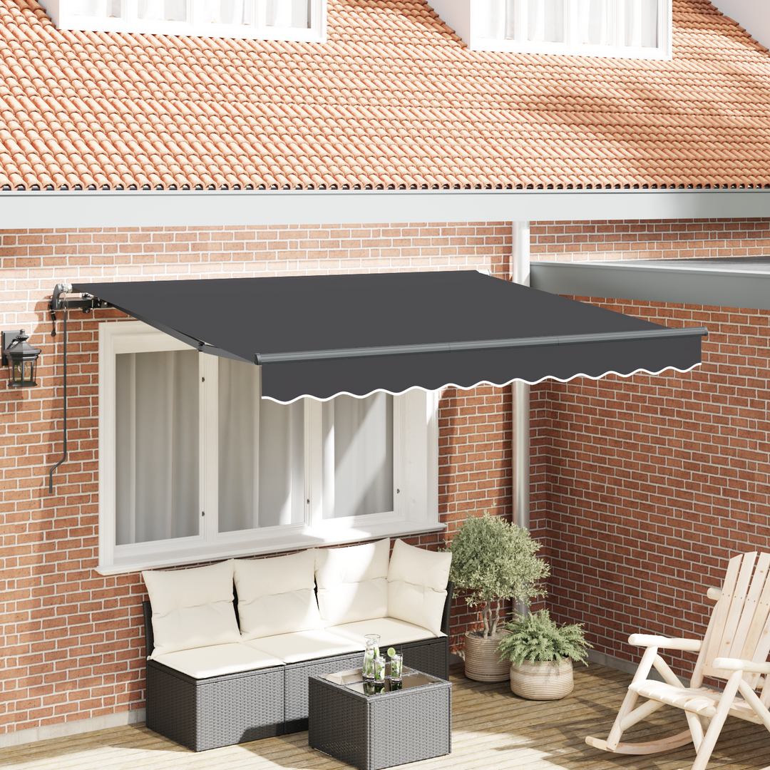 Utrækkelig Markise Antracit 300 x 200 cm Stof