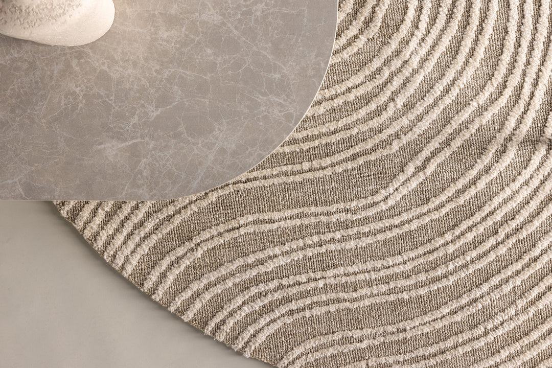 Venture Home Melle Micropolyester - 200*200-  -Round-Ivory Beige