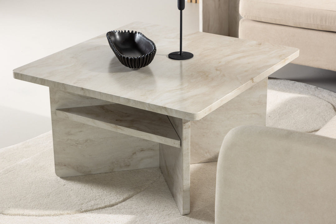 Venture Home Ålesund Coffe table 75*75  - Marble look /