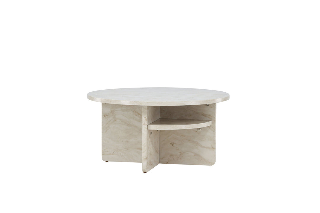 Venture Home Ålesund Coffe table φ85 - Marble look /