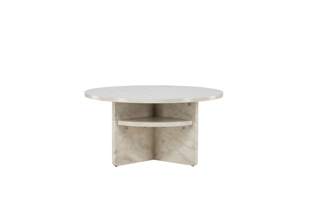 Venture Home Ålesund Coffe table φ85 - Marble look /