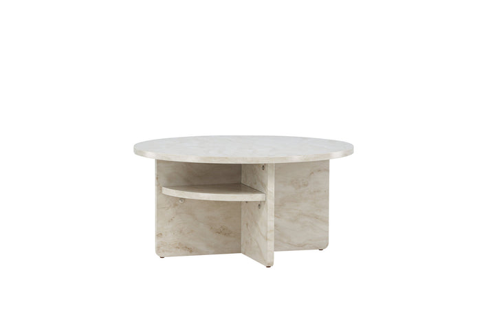 Venture Home Ålesund Coffe table φ85 - Marble look /