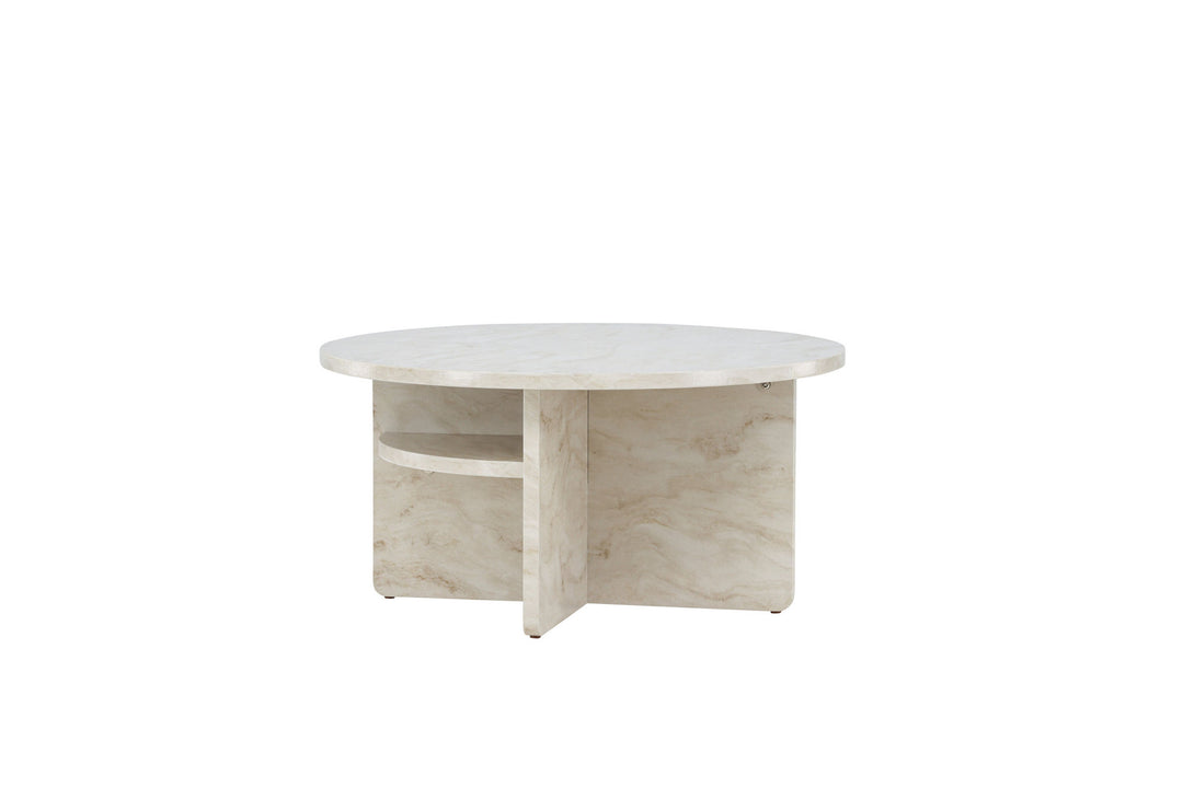 Venture Home Ålesund Coffe table φ85 - Marble look /
