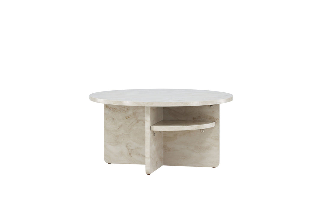 Venture Home Ålesund Coffe table φ85 - Marble look /