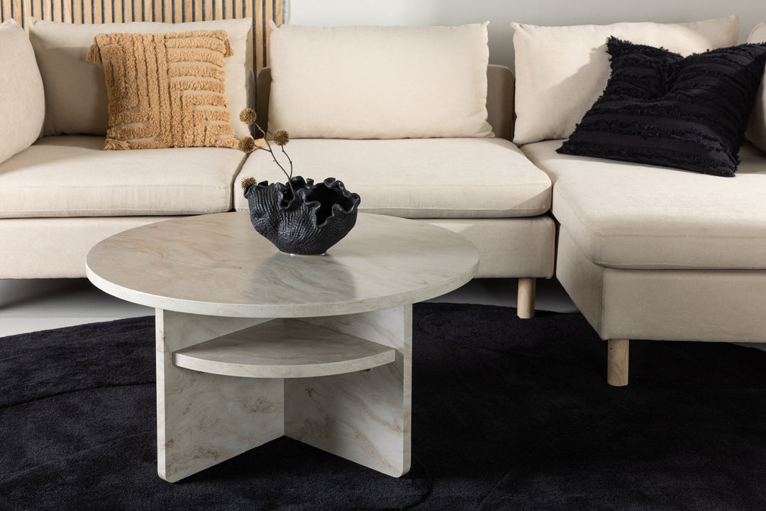 Venture Home Ålesund Coffe table φ85 - Marble look /