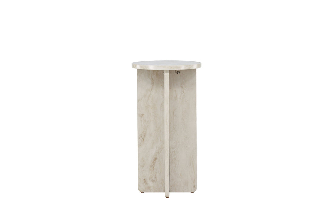 Venture Home Ålesund Side table φ40 - Marble look /