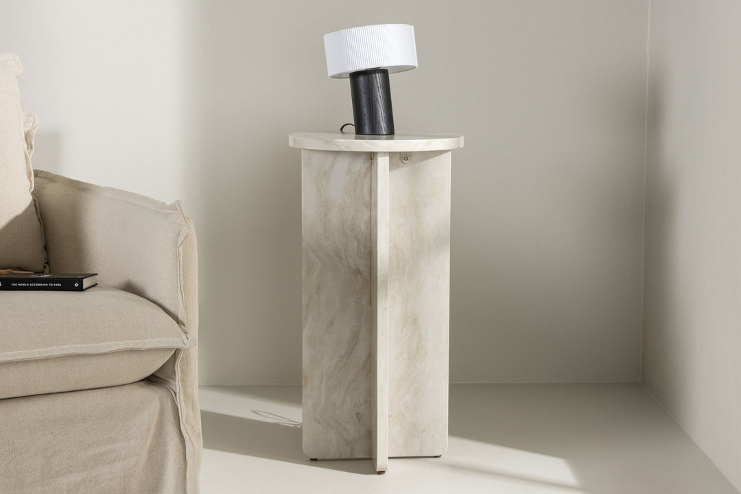 Venture Home Ålesund Side table φ40 - Marble look /