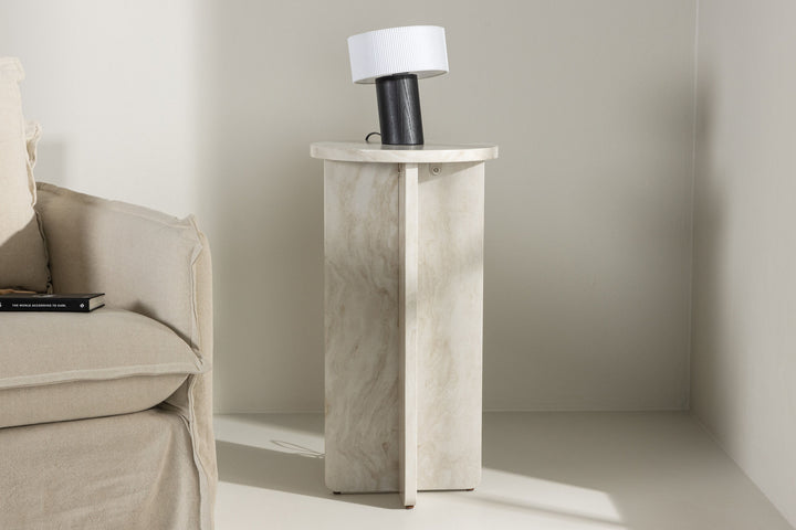 Venture Home Ålesund Side table φ40 - Marble look /