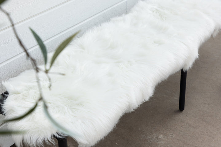 Venture Home Katy Polyester Fake Fur - 180*55-  -Pläd-White