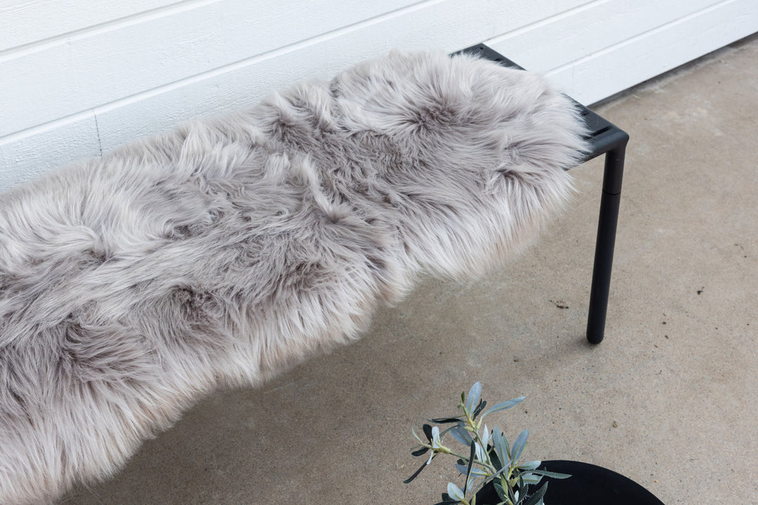 Venture Home Katy Polyester Fake Fur - 180*55-  -Pläd-Grey