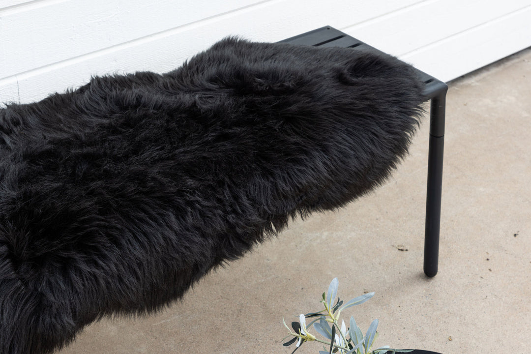 Venture Home Katy Polyester Fake Fur - 180*55-  -Pläd-Black