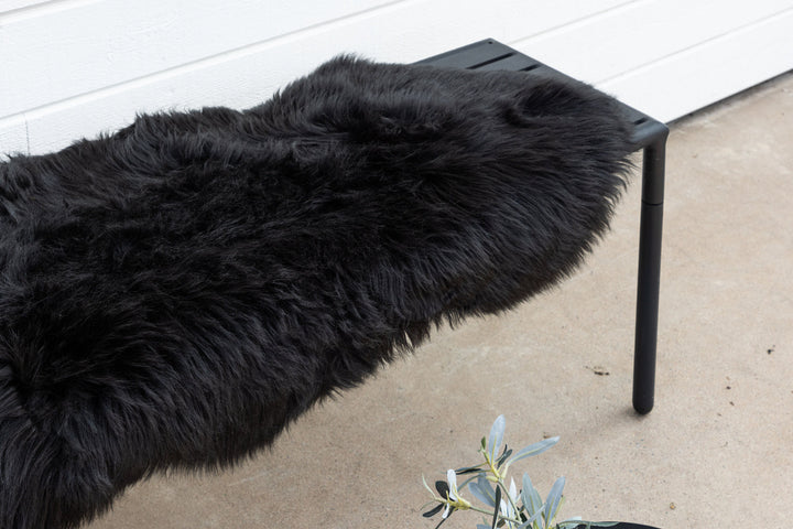 Venture Home Katy Polyester Fake Fur - 180*55-  -Pläd-Black