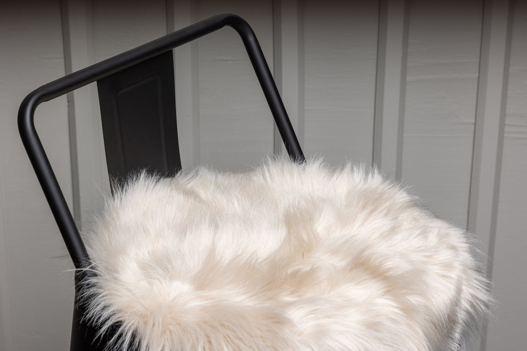 Venture Home Katy Polyester Fake Fur - 34*34-  -Round-Beige